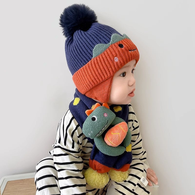 Children's Hat Baby Wool Earmuffs Hat Scarf Suit | Toys, Kids & Babies2 | Buy Center