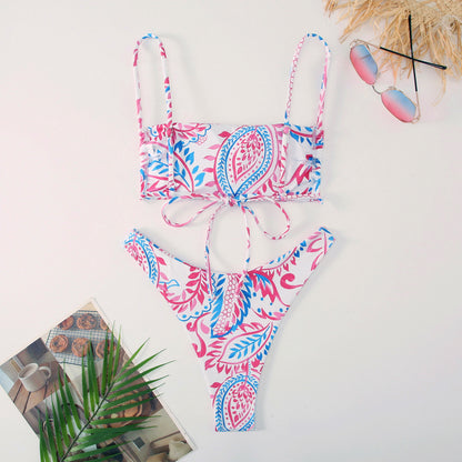 Hot New Items at Buy Center: Printed Split Swimsuit European And American Swimsuit