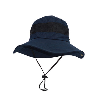 Hot New Items at Buy Center: Men's Outdoor Mesh Breathable Fisherman Hat Navy Blue Average Size