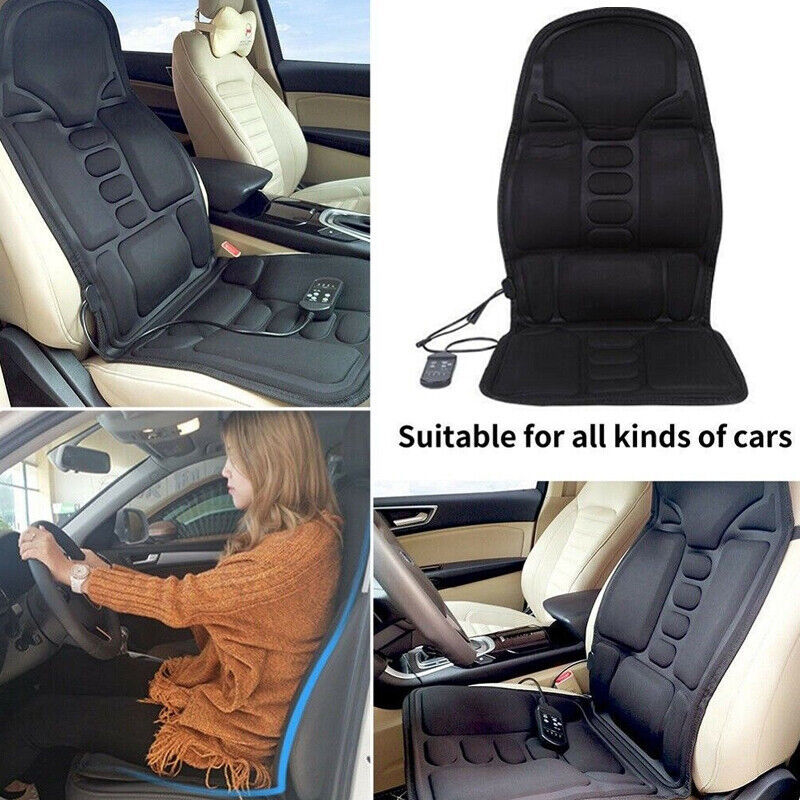 Newly Released at Buy Center: 8-Mode Full-Back Massage Vibration Cushion Car Chair Seat Pad Mat Heat Massager