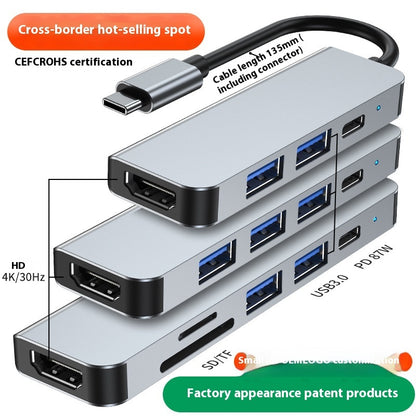 Portable Notebook And Tablet Computer Six In One Expansion Dock