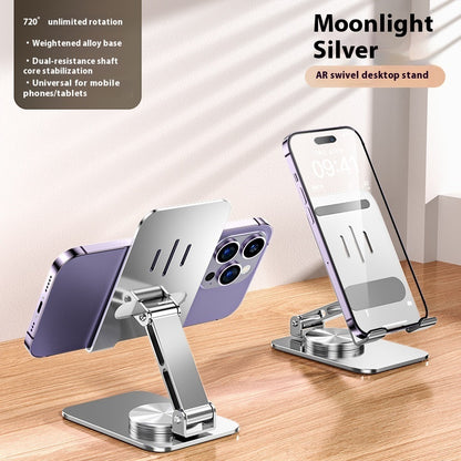 Hot New Items at Buy Center: Aluminum Alloy Mobile Phone Holder Lazy Folding Rotation K18 Haoyue Silver