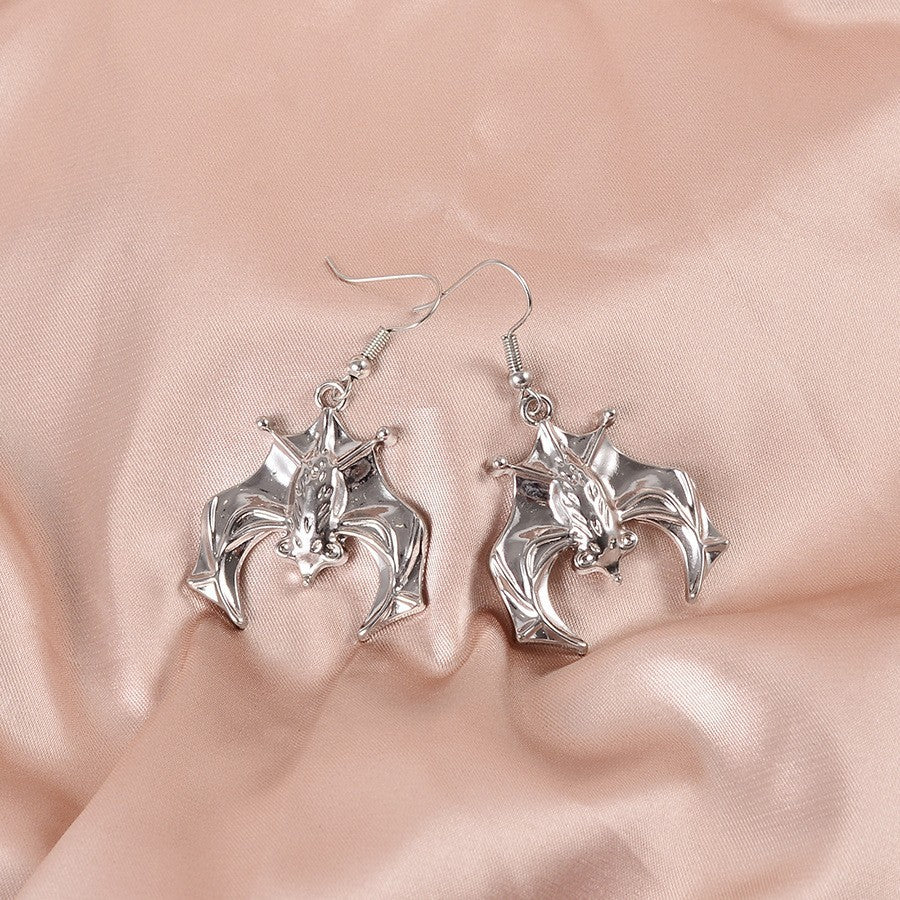 Buy Center Handpicked- Vintage Niche Exquisite Inverted Bat Pendant Earrings