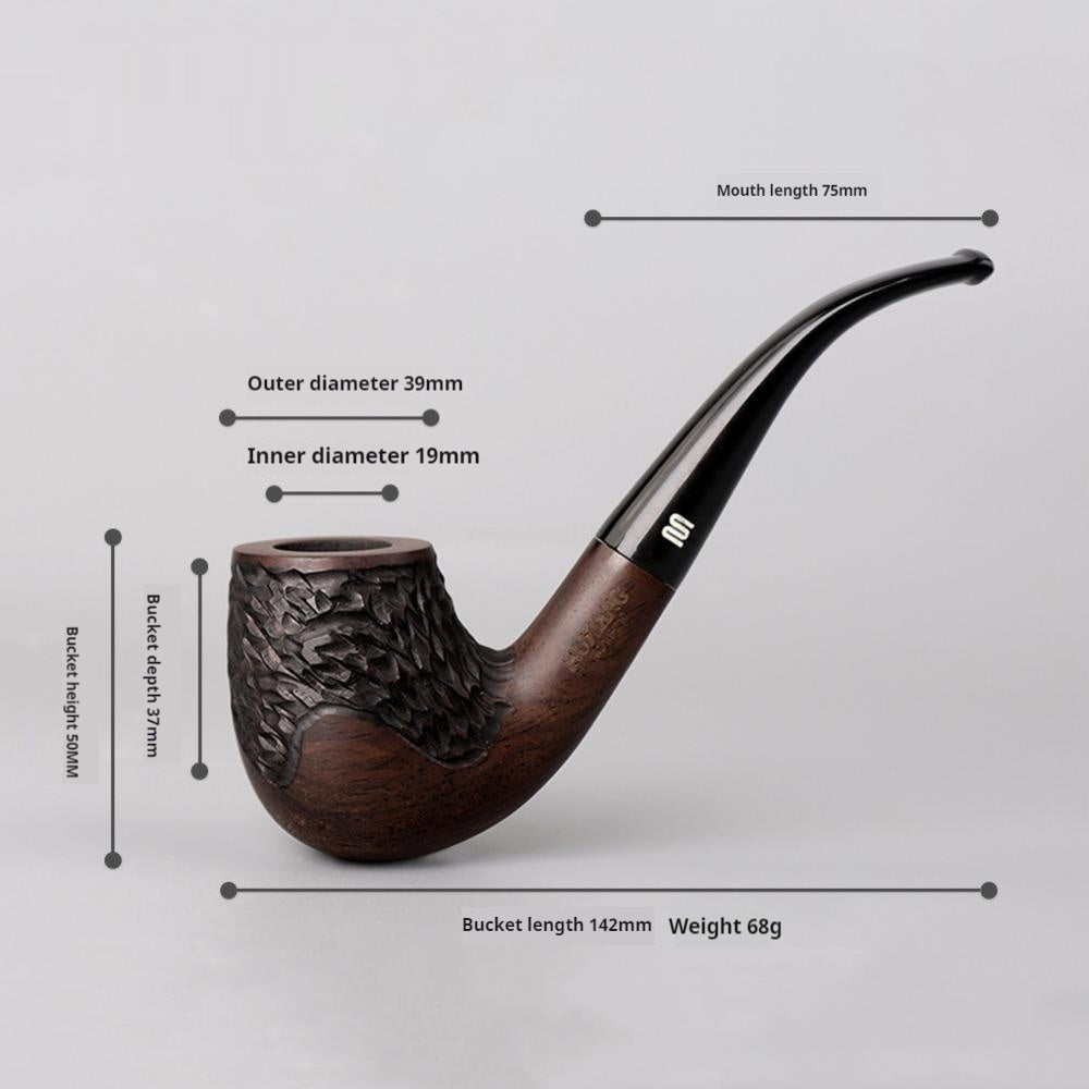 Newly Released at Buy Center: Costustoot Handmade Blackwood Pipe Wooden Smoking Set Pipe Dual-use Carved Ac0020K01