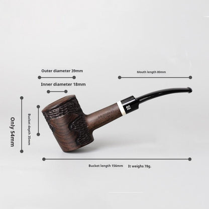 Newly Released at Buy Center: Costustoot Handmade Blackwood Pipe Wooden Smoking Set Pipe Dual-use Carved Ac0035K01 Pipe