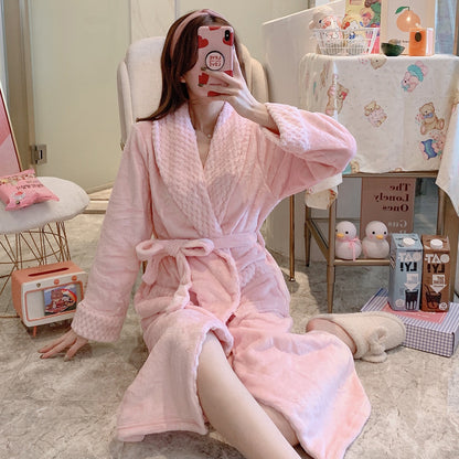 Cute Fleece Lined Padded Warm Keeping Coral Velvet Pajamas Buy Center