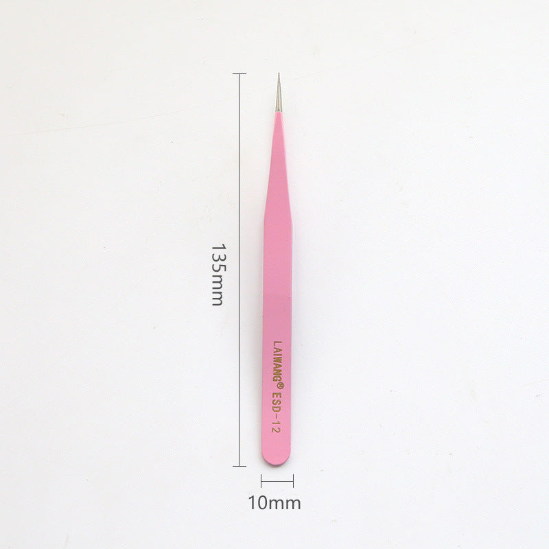 Trending Now at Buy Center: Stainless Steel Tweezers Macaron Colored Handbook And Paper Tape Pink Erect