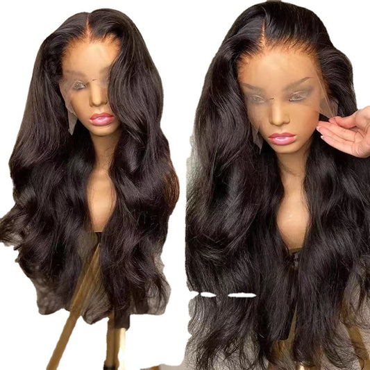 Wig European And American Lace Wigs Chemical Fiber Headgear Front Lace Long Roll