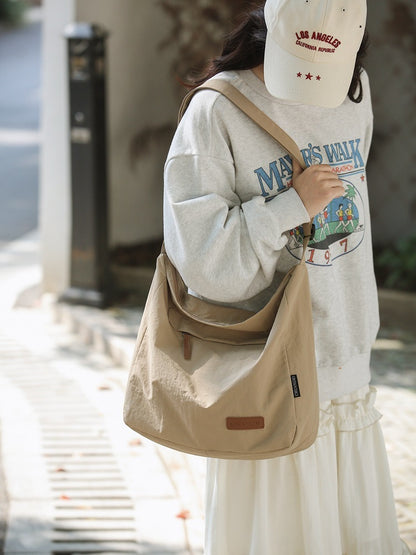 Newly Arrived at Buy Center: Women's Large Capacity Waterproof Oxford Cloth Crossbody Bag Light Khaki