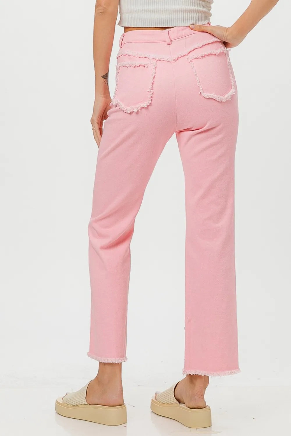 BiBi Washed Pearl Embellished Pants Buy Center