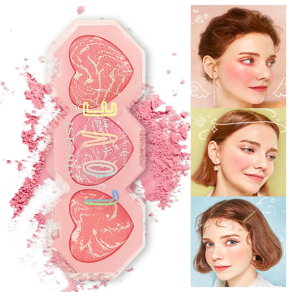 Buy Center Handpicked- Three-color Pork Belly Highlight Blush Heart-shaped Baking