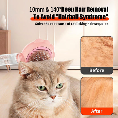 New Spray Cat Brushes For Indoor Cats With Release Button Cat Brush For Shedding Massage Grooming Self Cleaning Slicker Brush For Dogs Cats Pet Brush Comb For Long Short Hair Cats Remove Loose Fur