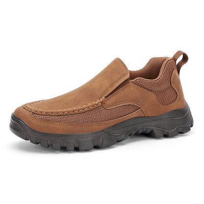 Hot New Items at Buy Center: Men's Loafer Casual Business Leather Shoes Plus Size 46 Lightweight Men's Shoes Dark Brown