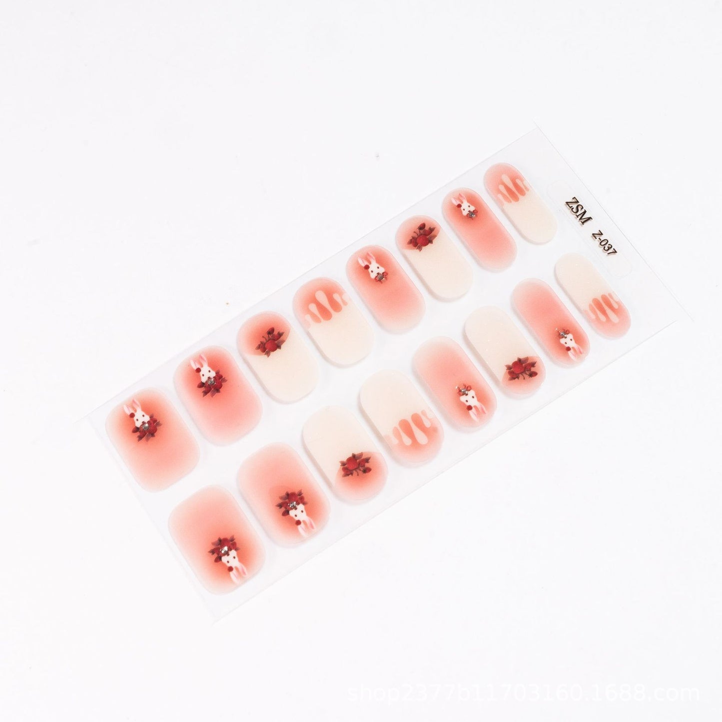 Fresh Arrivals at Buy Center: 16 Finger Diamond Nail Sticker 3D Waterproof Multicolor Z037