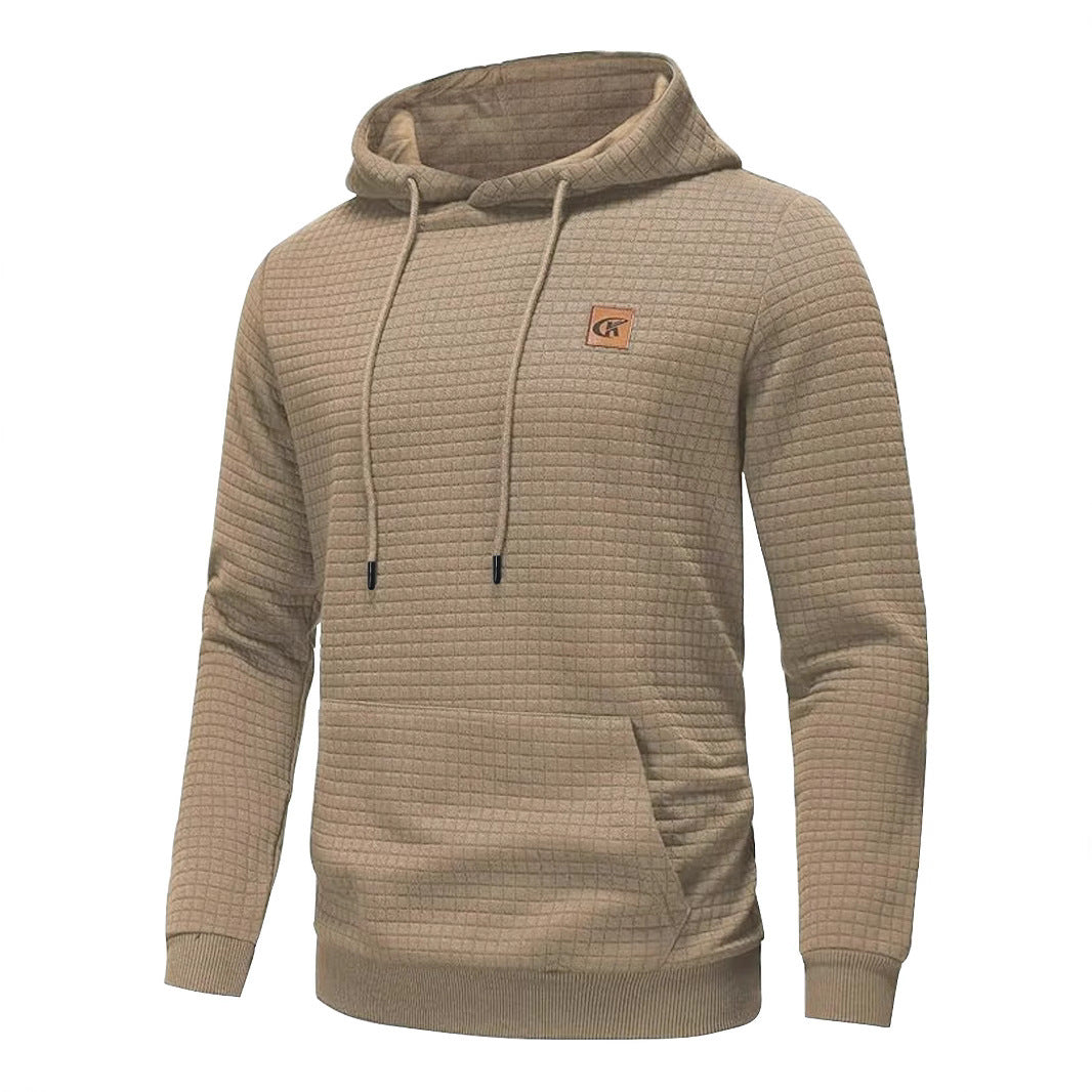 Hooded Round Neck Casual Sweatshirt Jacket