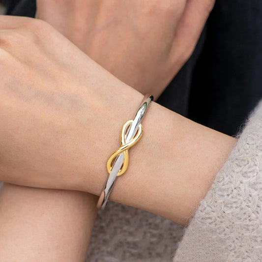 Double Color Gold Silver Bowknot Lucky 8 Bracelet | Jewelry & Watches3 | Buy Center