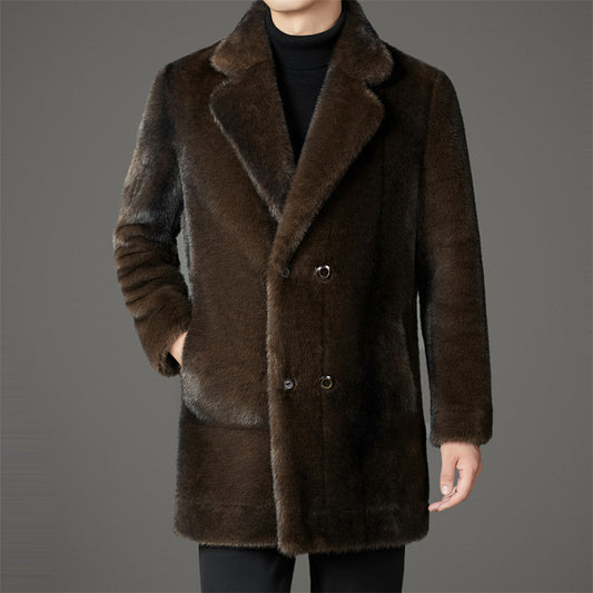 Xuelan Mink Fur Warm Coat On Both Sides | Men's Clothing-Outerwear & Jackets-Wool | Buy Center