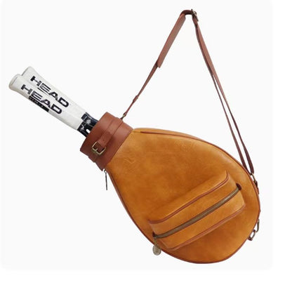 Just Arrived at Buy Center: Badminton Bag Women's One Shoulder Retro Dark Brown See Description