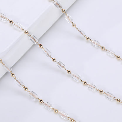 Transparent White Crystal Necklace Material