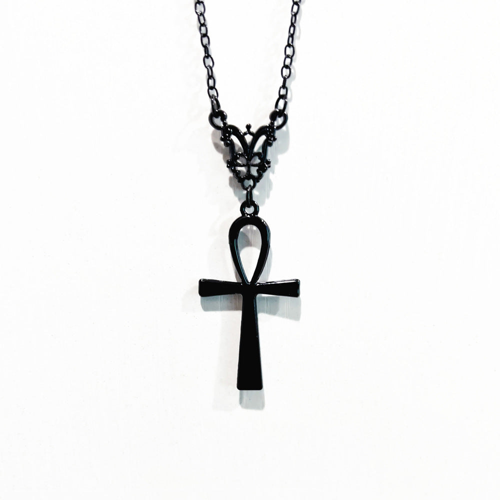 Buy Center Premium-Halloween Moth Cross Necklace Personalized Pendant