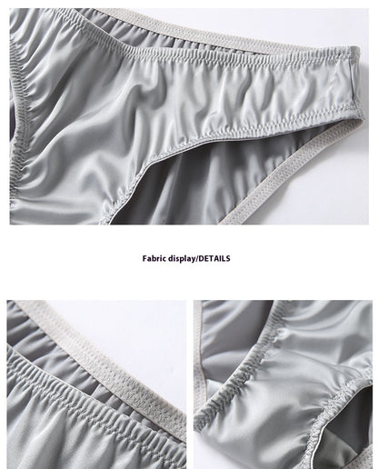 Trending Now at Buy Center: Solid Color Thin Silk Breathable Briefs