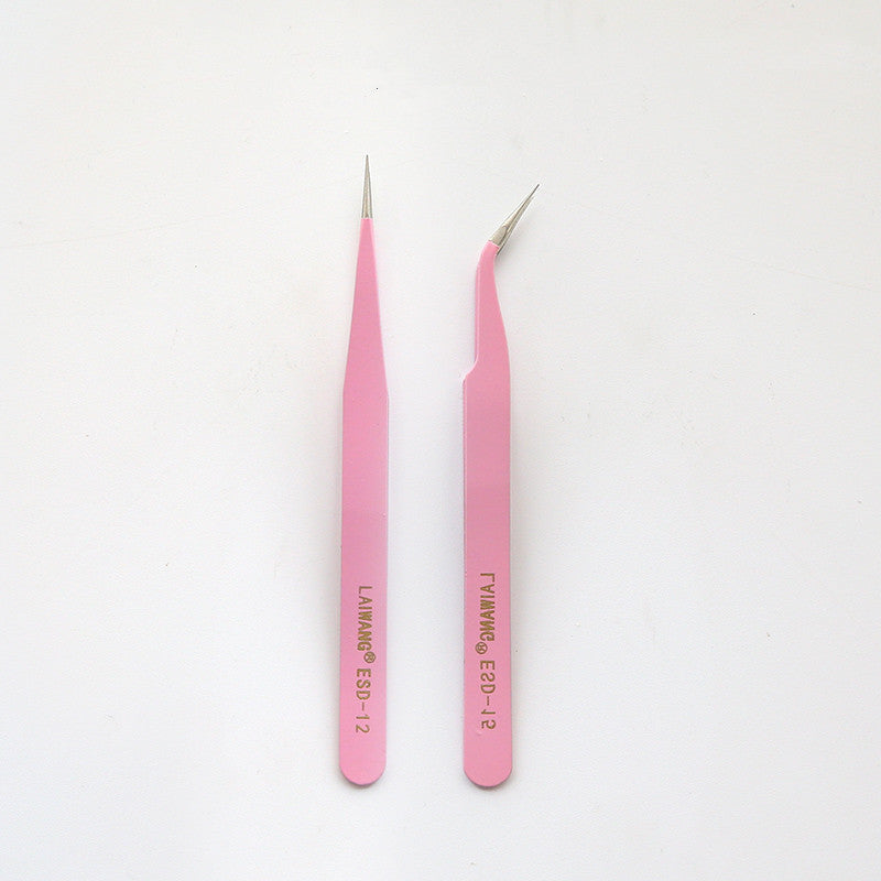 Trending Now at Buy Center: Stainless Steel Tweezers Macaron Colored Handbook And Paper Tape Pink 2pcs set