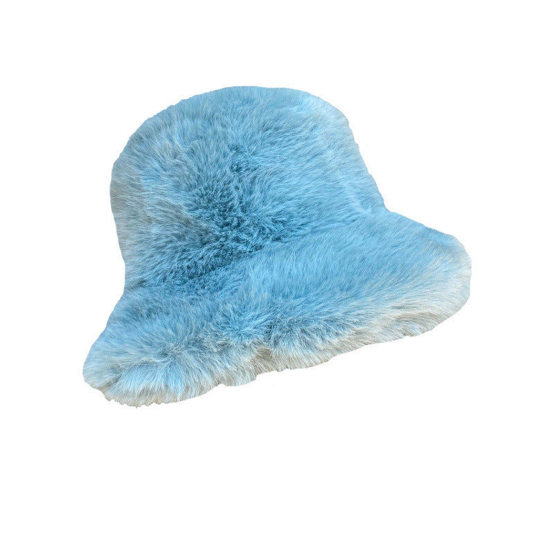 Imitation Fur Women's Autumn And Winter Wild Long Fur Bucket Hat Buy Center