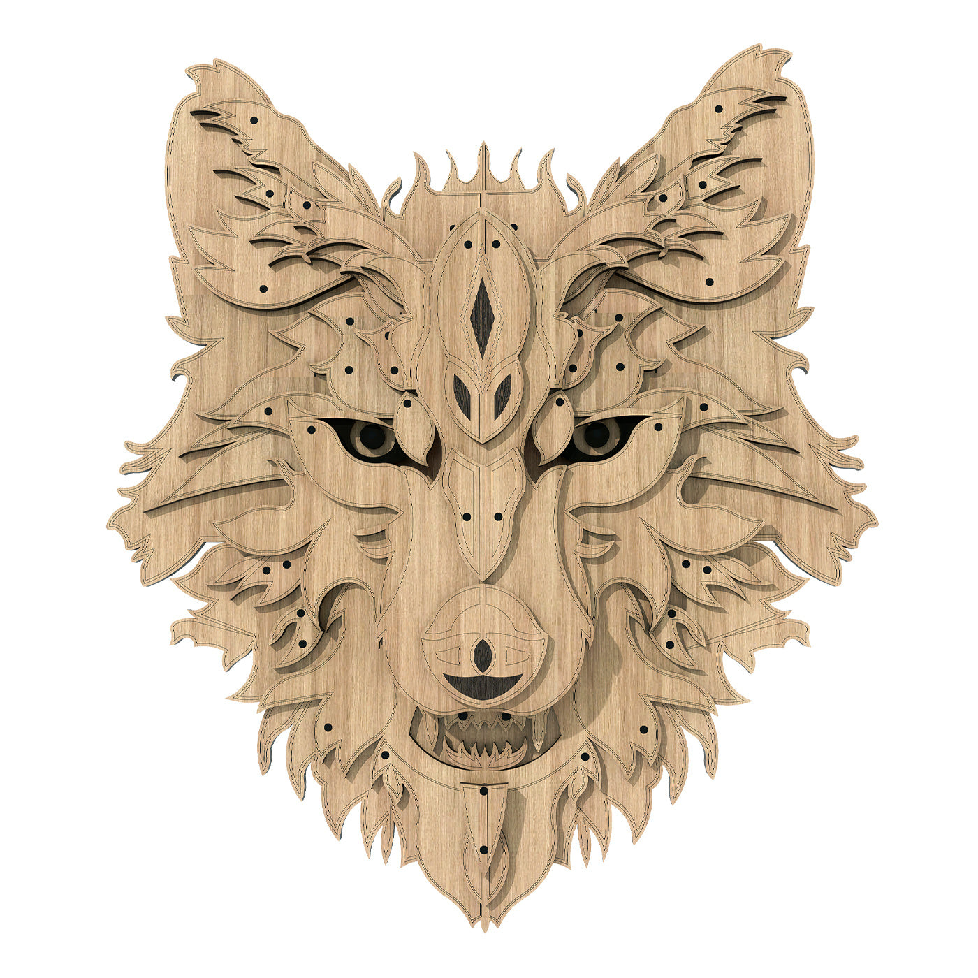 Fresh on the Scene at Buy Center: Home Fashion Simple Wolf Spirit Wood Carving Puzzle Toy Wolf Spirit Wood Carving