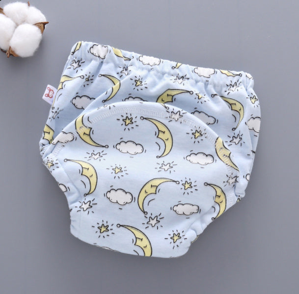 Hot New Items at Buy Center: Baby Training Pants Washable 6-layer Gauze Diaper Cover Moon 1PC