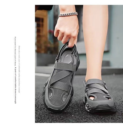 New at Buy Center: Men's Summer Platform Lightweight Non-slip Breathable Mesh Sandals