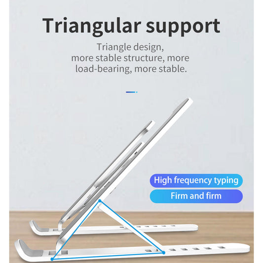 Trending Now at Buy Center: Adjustable Non-slip Laptop Stand Support Holder Base Riser 6 Gears Height Notebook Cooling Stand Portable For 11-17 Inch Tablet