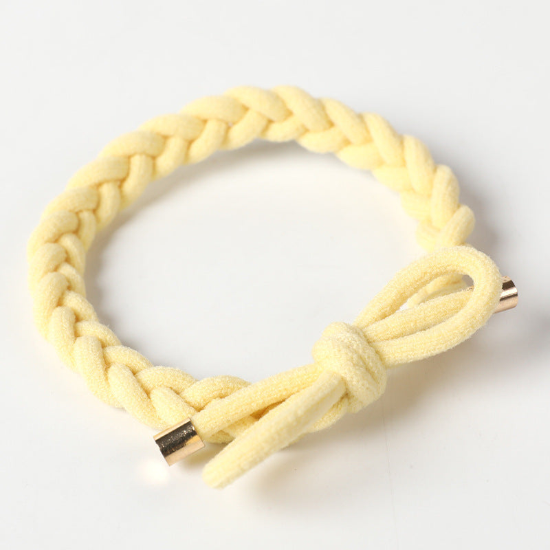 Buy Center Ultimate: High Elastic Simple Fashion Twist Head Rope Yellow 5PCS