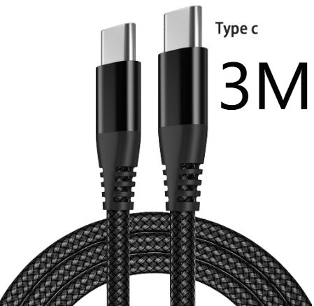 Braided Double Typec Fast Charging Cable Buy Center