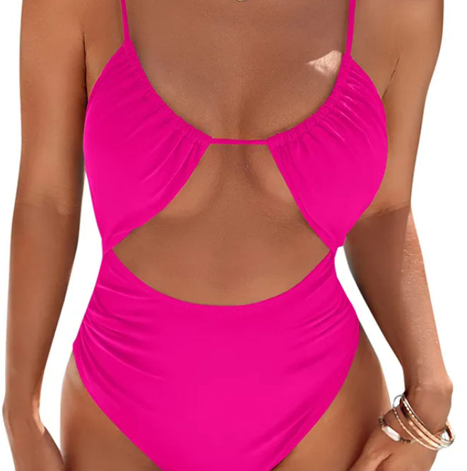 Fresh on the Scene at Buy Center: Women's Multi-color Siamese Triangle Push Up High Waist Fat Cover Thin Bikini