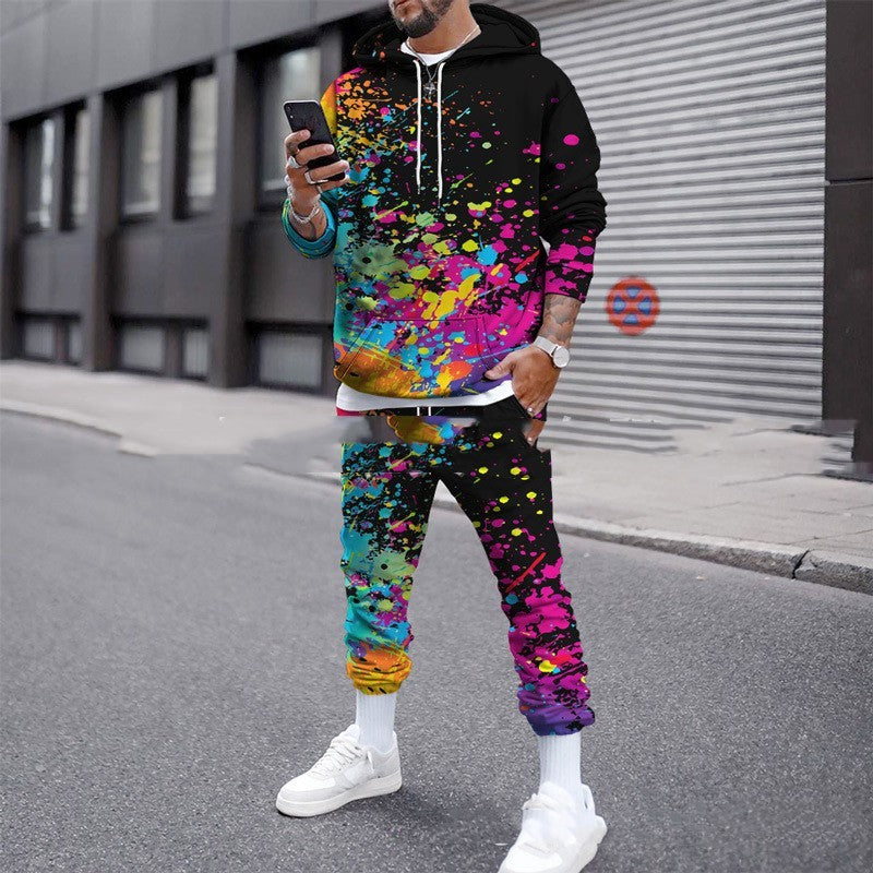 Colorful 3D Number Splash Camouflage Printing Suit WYTTTA1128