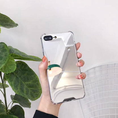 Newly Released at Buy Center: Mirror Shell Suitable All-inclusive Soft Protection Phone Case Silver