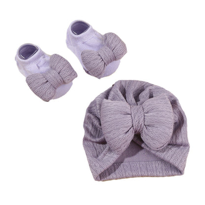 Fresh on the Scene at Buy Center: Tam-o'-shanter And Socks Suit Infant Knitted Big Bow