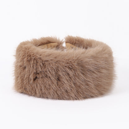 Fur Ball Woolen Cap Autumn And Winter Imitation Fur Thickened Hat Buy Center