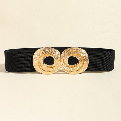 Hot New Items at Buy Center: Women's Fashion Bohemian Metal Circle Hollow Belt Black