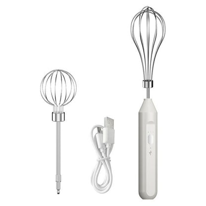 Just Arrived at Buy Center: Wireless Mini Cream Blender Handheld Electric Whisk Household 06 White Double Stick High Power