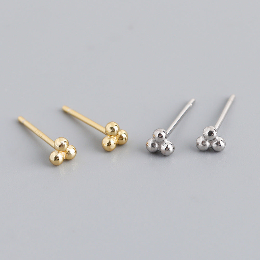 Simple And Fresh Student Polka Dot S925 Silver Stud Earrings Buy Center