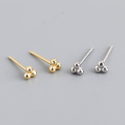 Simple And Fresh Student Polka Dot S925 Silver Stud Earrings Buy Center