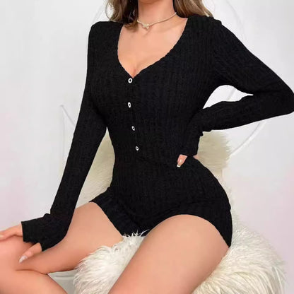 Casual Slim Women Rib Knitted Jumpsuit Buy Center