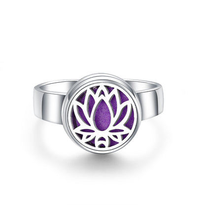 Buy Center Hot Pick-Hollow Adjustable Tree Of Life Titanium Steel Aromatherapy Diffuser Ring 5color Adjustable Opening