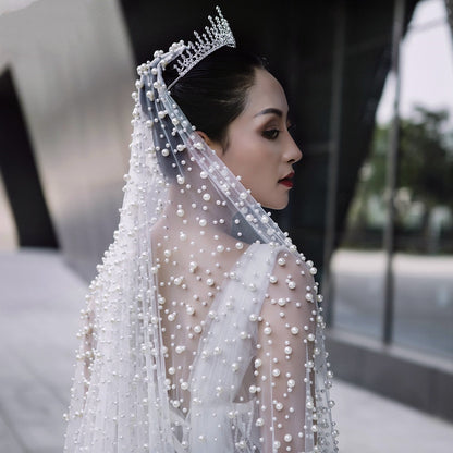 Luxury Heavy Industry Bridal Pearl Veil Buy Center