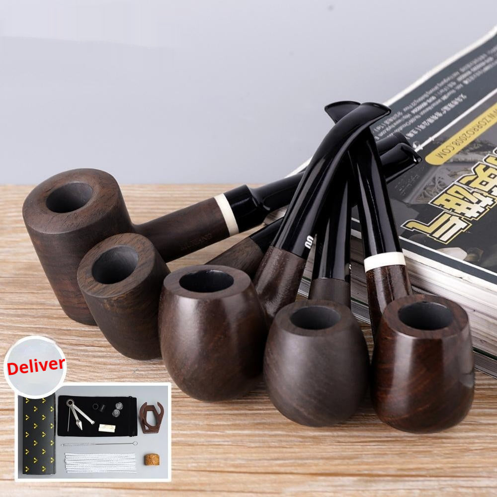 Newly Released at Buy Center: Costustoot Handmade Blackwood Pipe Wooden Smoking Set Pipe Dual-use