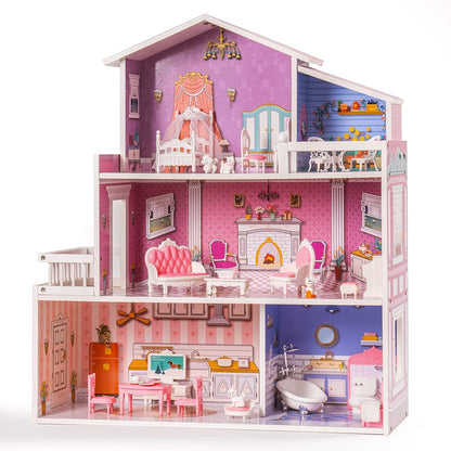 Fresh Arrivals at Buy Center: ROBOTIME 3 Levels Wooden Dollhouse Furniture Dreamhouse Girls Mansion Gift