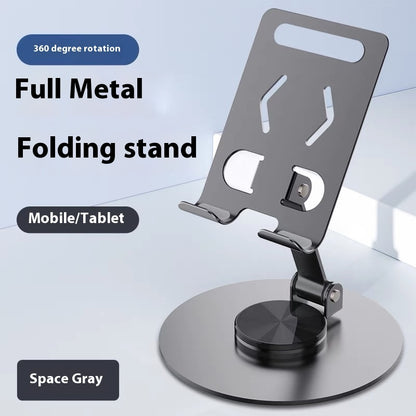 Hot New Items at Buy Center: Aluminum Alloy Mobile Phone Holder Lazy Folding Rotation Y027 Gray