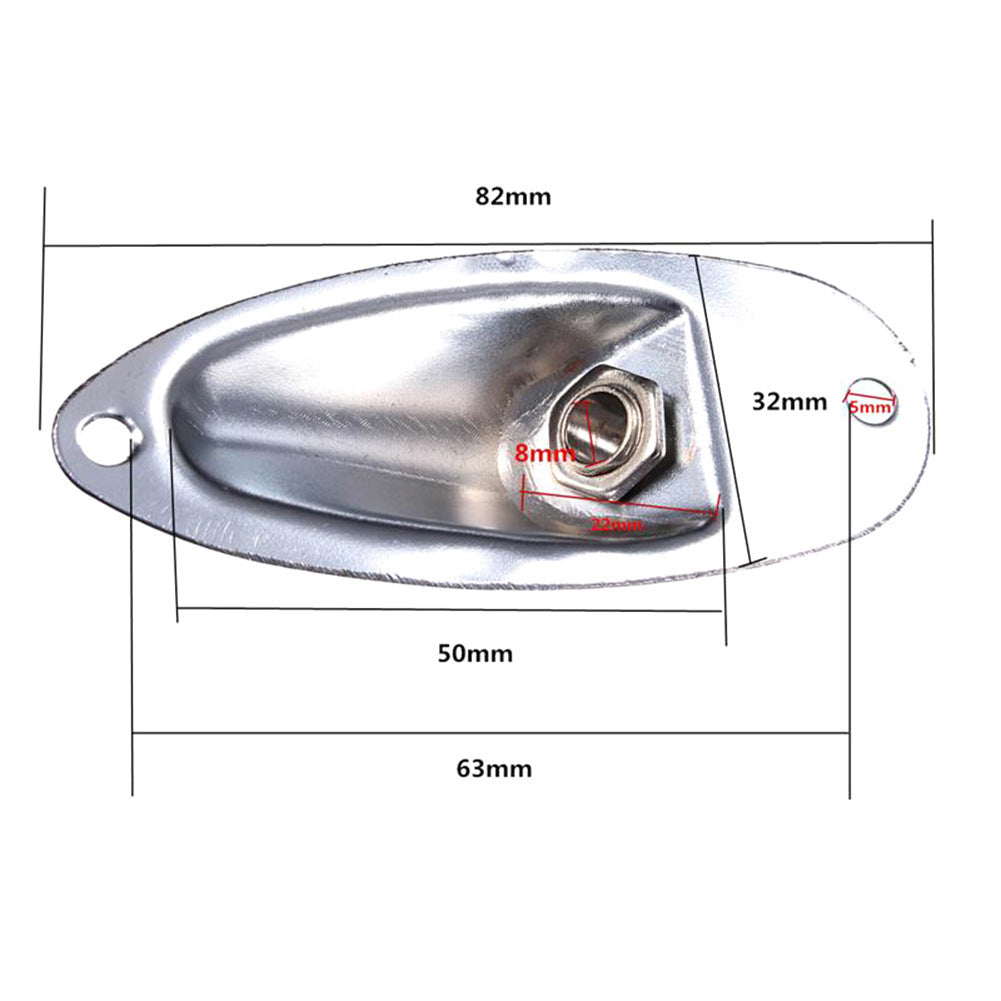 Fresh Arrivals at Buy Center: Electric Guitar Socket Guitar Jack ST Boat Socket Blacksilver Boat Socket