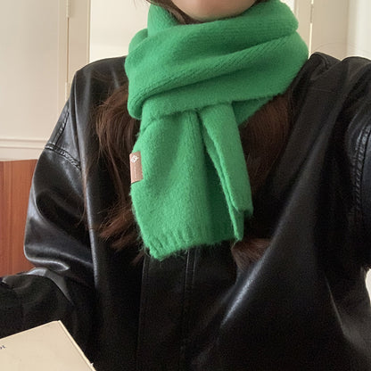 Soft Sticky Warm Fashion Basic Outer Wear Solid Color Scarf For Women Buy Center